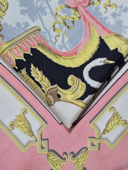 HERMES Paris 
Made in France 
Printed silk...