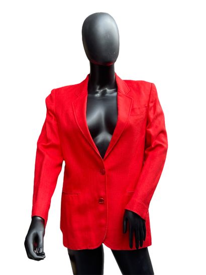 TORRENTE Paris 
Veste rouge en soie et coton
Taille...