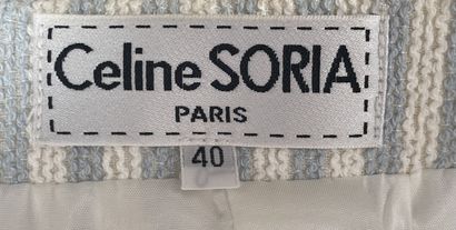 Celine SORIA
Veste en coton blanc et bleu...