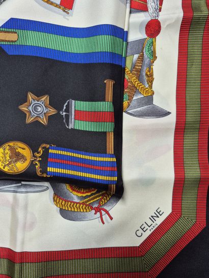 CELINE
Printed silk square decorated with...