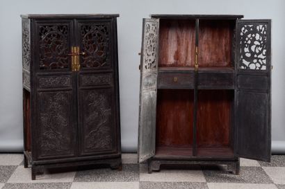 CHINA, early 20th century 
Pair of blackened...