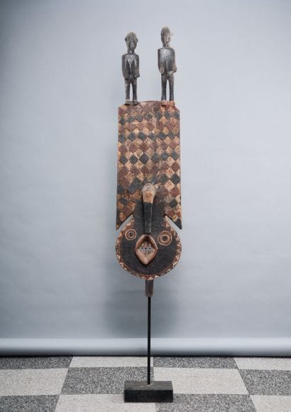 BURKINA FASO
Large Mossi mask in carved wood...