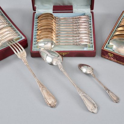 Partie de ménagère en argent 950 millièmes...