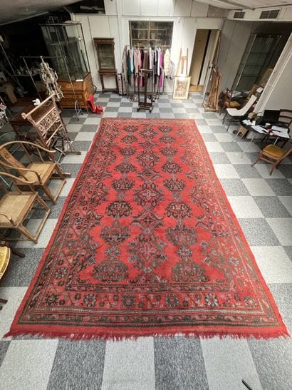 Smyrna carpet (warp, weft and wool pile),...