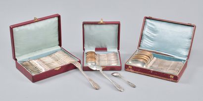 Partie de ménagère en argent 950 millièmes...