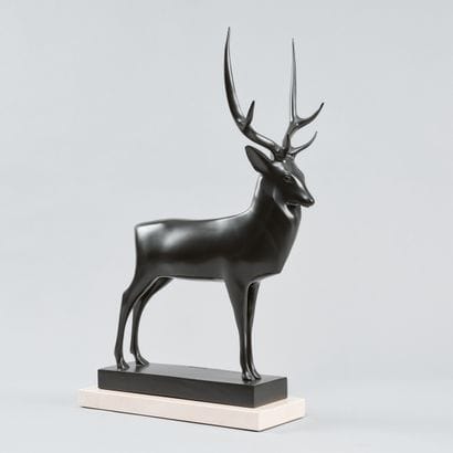 After François POMPON (1855-1933)
Large Stag
Black...