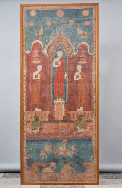 THAILAND, 20th century 
Painting on canvas...