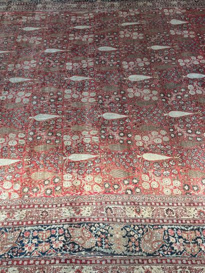 Tebriz rug (cotton warp and weft, wool pile),...