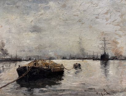 Victor COSTE (1844-1923) 
Marine
Oil on canvas...