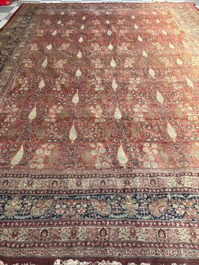 Tebriz rug (cotton warp and weft, wool pile),...