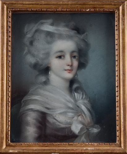 19th century French school 
Young woman with...