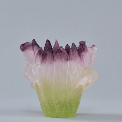 DAUM France
Vase en pâte de verre teintée...