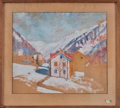 Georgette AGUTTE (1867-1922)
Mountain village
Gouache...