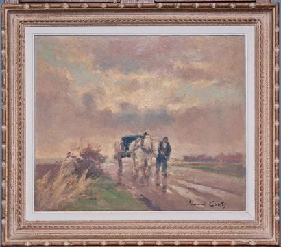 Edouard CORTES (1882-1969) 
Peasant and horse...