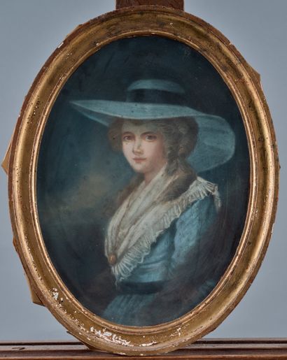 19th century French school 
Young woman with...
