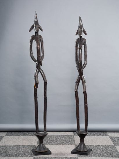 KALAO, Sénoufo Ivory Coast 
Pair of statues...