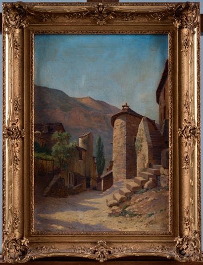 Charles CORDIER (1848-1909)
Medieval village...