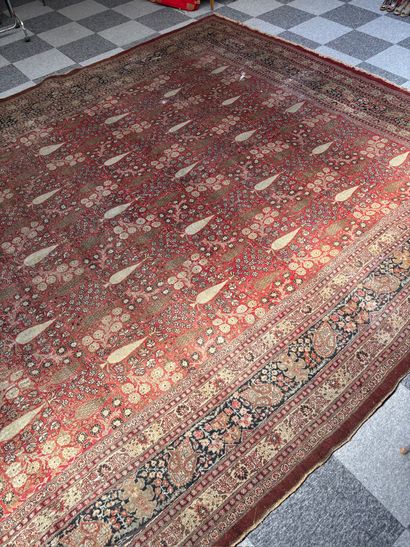 Tebriz rug (cotton warp and weft, wool pile),...