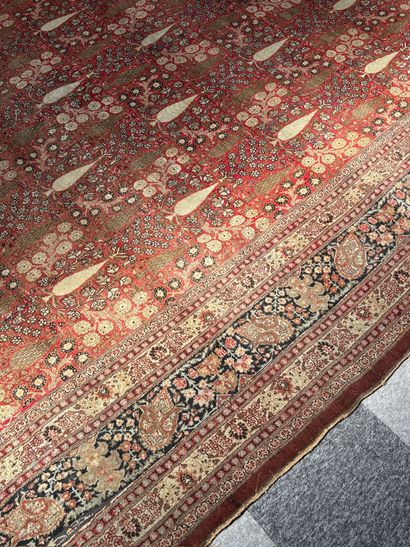 Tebriz rug (cotton warp and weft, wool pile),...