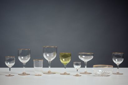 BACCARAT, Attribué à 
Partie de service de...
