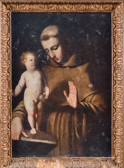 17th century school. 
Saint Francis and the...