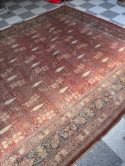 Tebriz rug (cotton warp and weft, wool pile),...