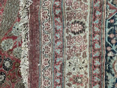 Tebriz rug (cotton warp and weft, wool pile),...