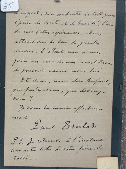 Paul BRULAT.
Set of three autograph letters...