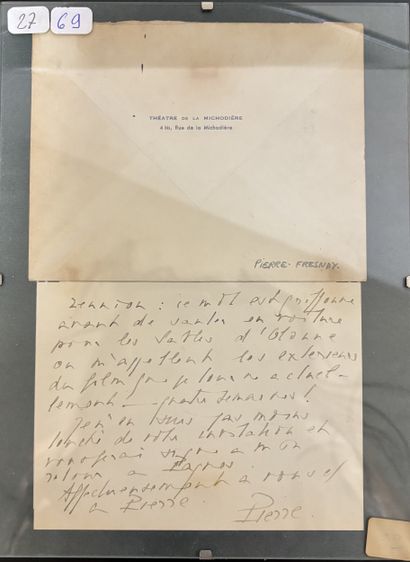Pierre FRESNAY / Ensemble de lettres autographes...