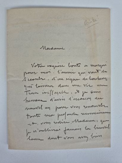An autograph letter from 