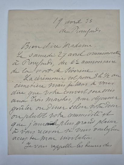 An autograph letter from 
