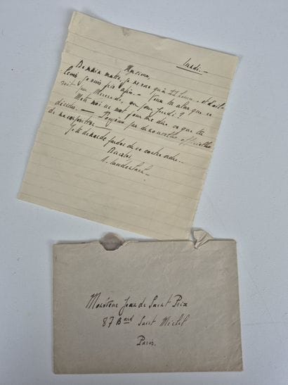 Seven handwritten letters from Pierre Fresnay...