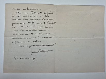 An autograph letter from 