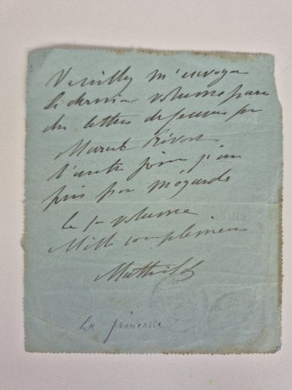 An autograph letter and telegram with autograph...
