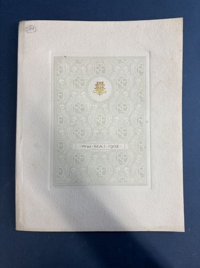 Un rare menu du Président Emile LOUBET en...