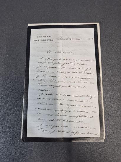 Fonds LOUBET – AUTOGRAPHES / Suite de 3 lettres...