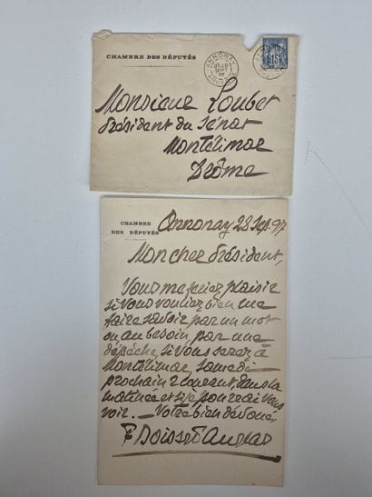 An autograph letter from 