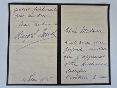 Set of two autograph letters from the President...