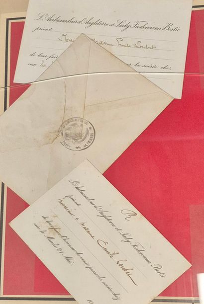 Fonds LOUBET – Angleterre / Suite de 2 invitations...