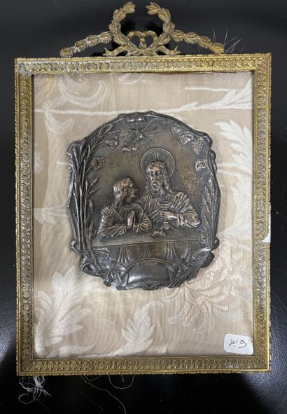 Fonds LOUBET 
Scène biblique sur plaque en...