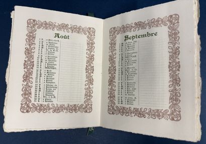 Fonds LOUBET – Maison Hermès / 
Calendrier...