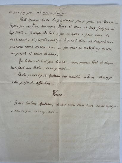 Seven handwritten letters from Pierre Fresnay...