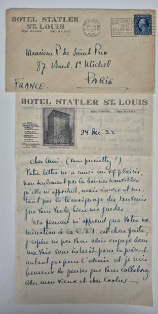 Set of two autograph letters 