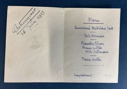 A menu from the 