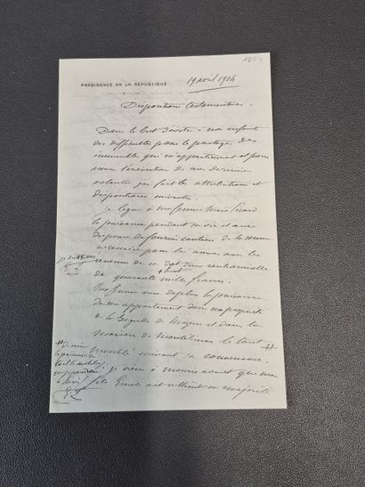 Fonds LOUBET – Autographe / Dispositions...