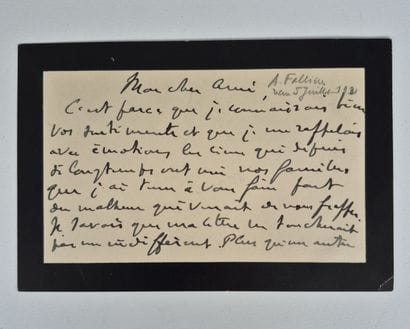 An autograph letter from President 