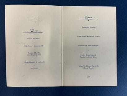A menu from the Savoy Hotel in London signed...