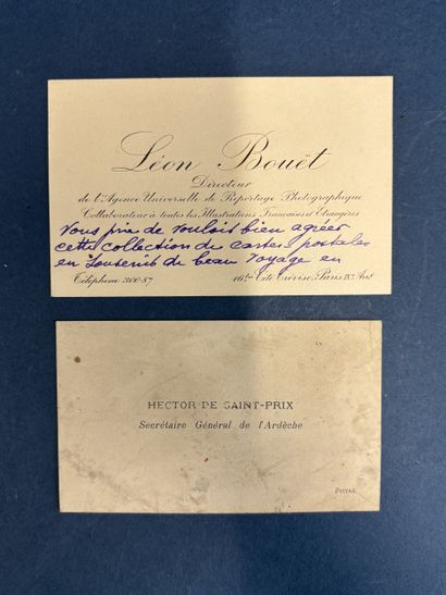 Deux cartes de visite : l’une de Hector de...