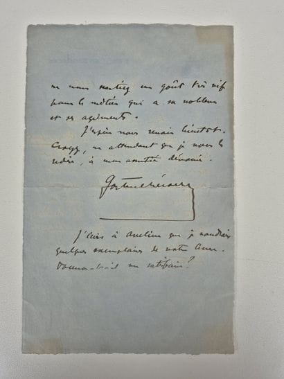 An autograph letter from 