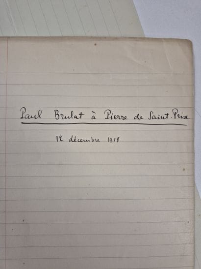 Paul BRULAT.
Set of three autograph letters...